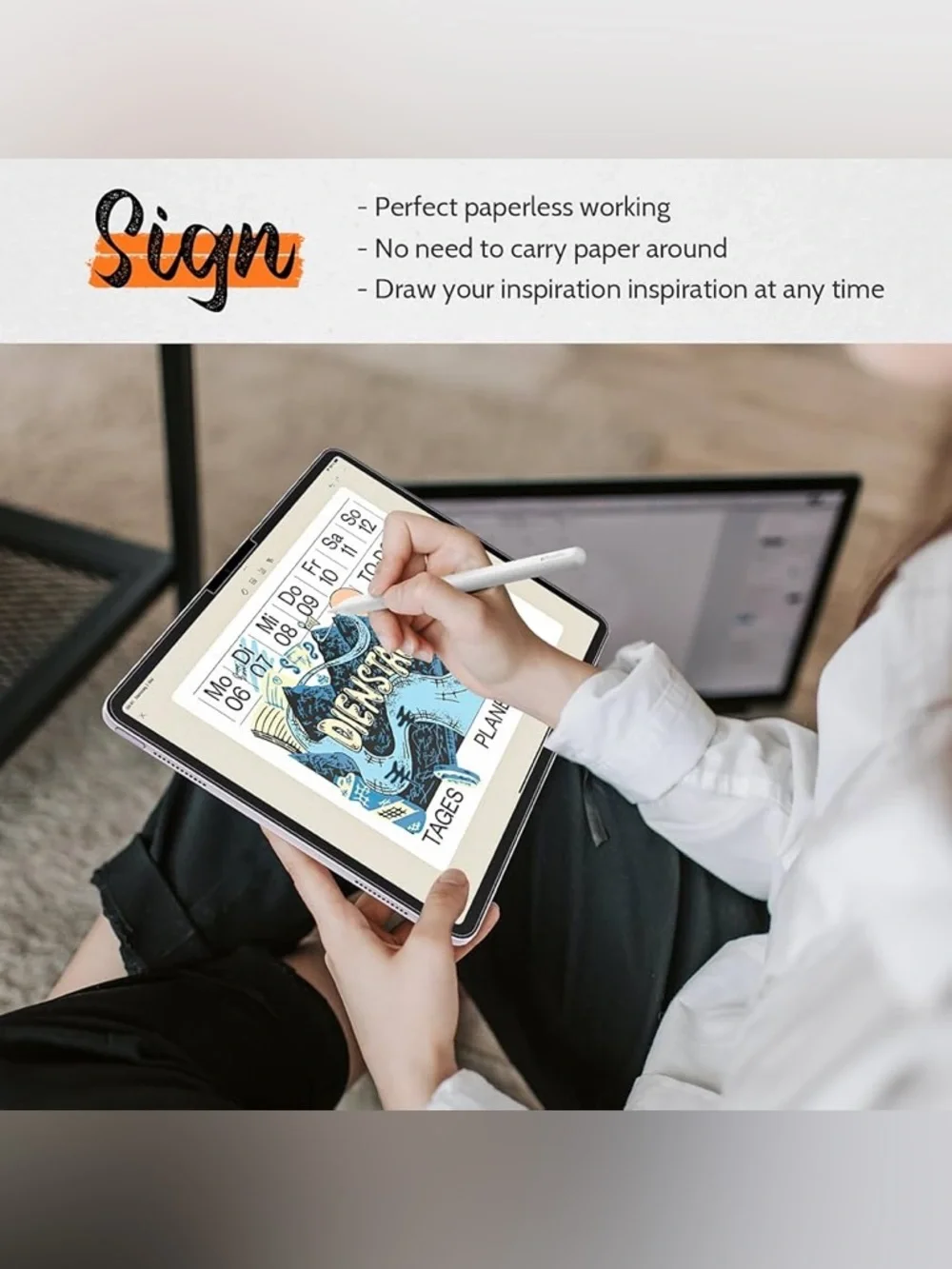 Mamol Paper Screen Protector Write & Draw Like on Paper Anti Glare Screen Filter